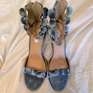 Cape Robbin ALZA PomPom stiletto Open Toe Heels